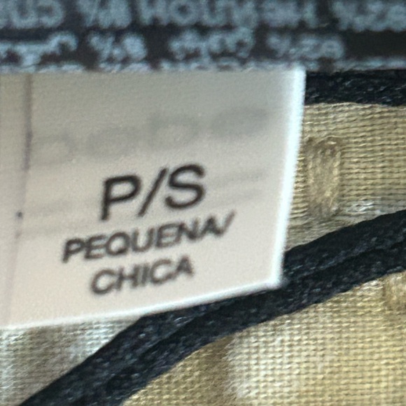 BEBE String Top Black With Attached Tank Top Underneath NWOT Size Small - Picture 3 of 9